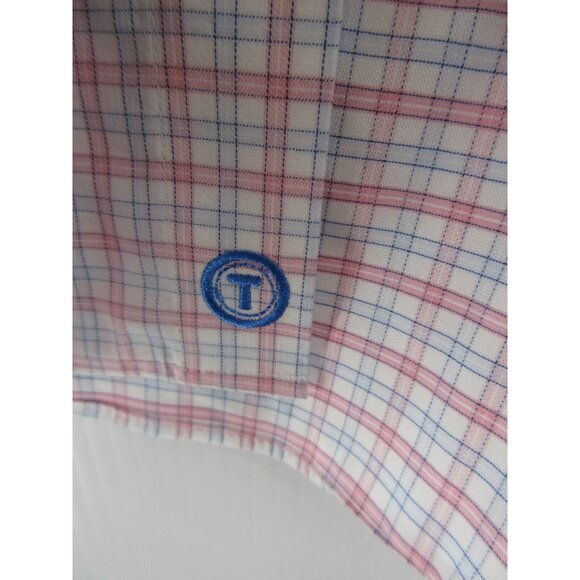 NEW Twillory Shirt 18 Button Up Performance Non Iron Plaid Flip Cuff - Picture 8 of 13